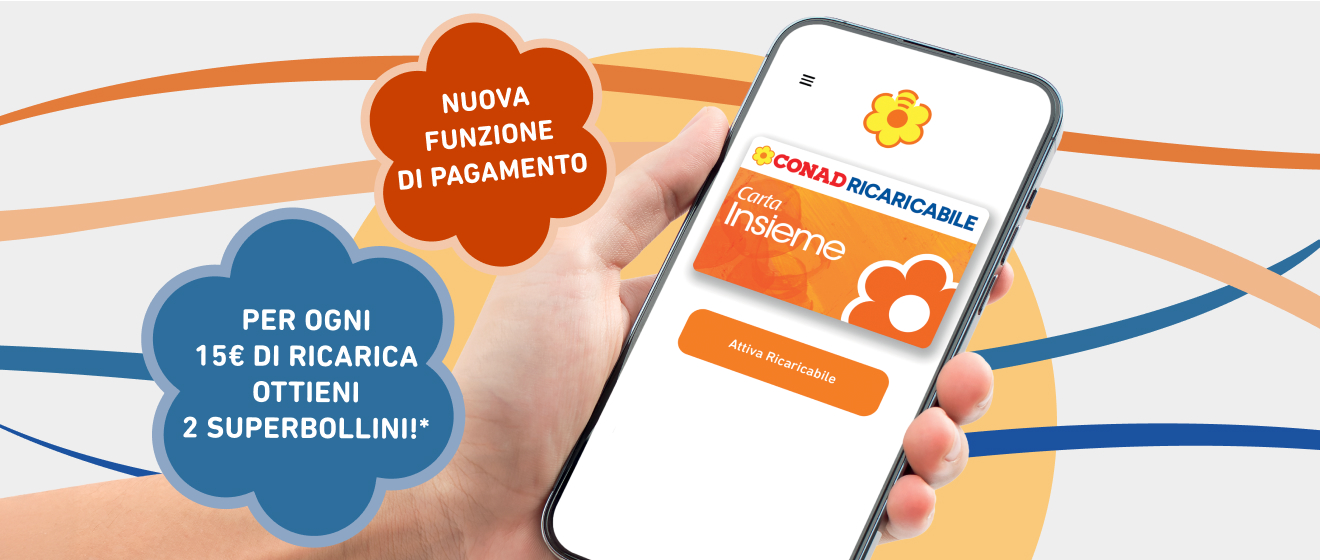 Ogni 15€ di ricarica ottieni 2 Superbollini!