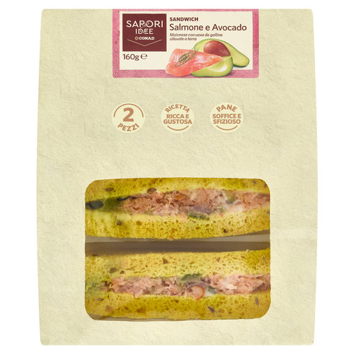 SAPORI & IDEE CONAD Sandwich Salmone e Avocado 2 Pezzi 160 g-image