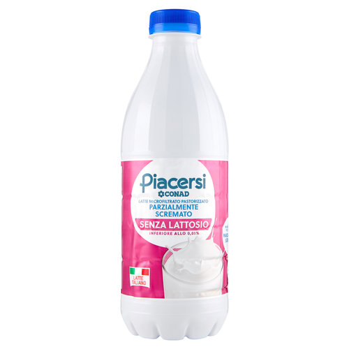 PIACERSI CONAD Latte Microfiltrato Pastorizzato Parzialmente Scremato Senza Lattosio 1 l-image